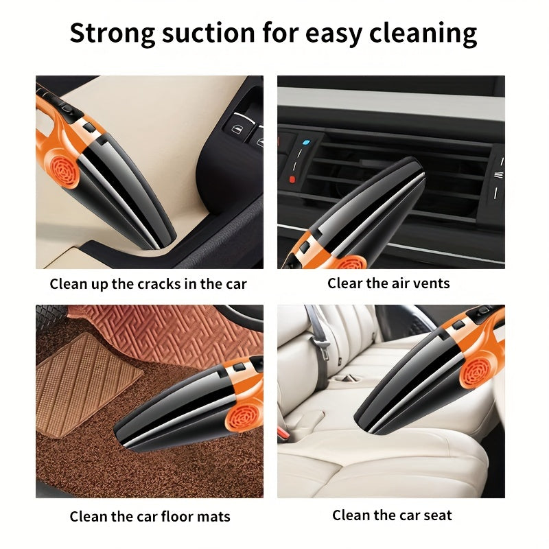 Large Suction Strong Vacuum Cleaner - Portable Dry-Wet Vacuum for Car and Home