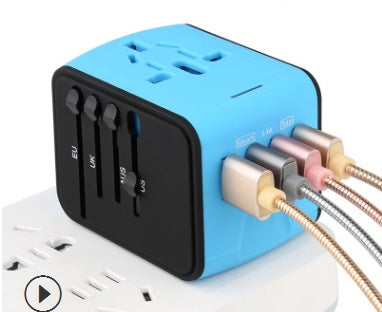 Multi-Function Socket – Universal Travel Adapter for 170+ Countries with USB Charging