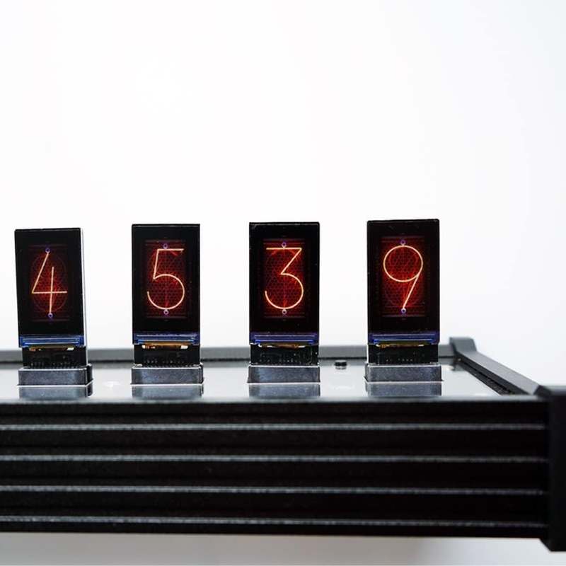 Colorful IPS Screen Nixie Tube Digital Alarm Clock: Retro USB Table Clock