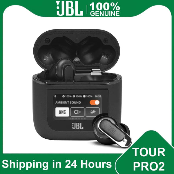 Original 100% JBL TOUR PRO2 Silent Earphones Infinite Bluetooth Headset Active Noise Reduction True Wireless Earphones LCD Screen