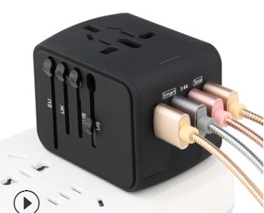 Multi-Function Socket – Universal Travel Adapter for 170+ Countries with USB Charging