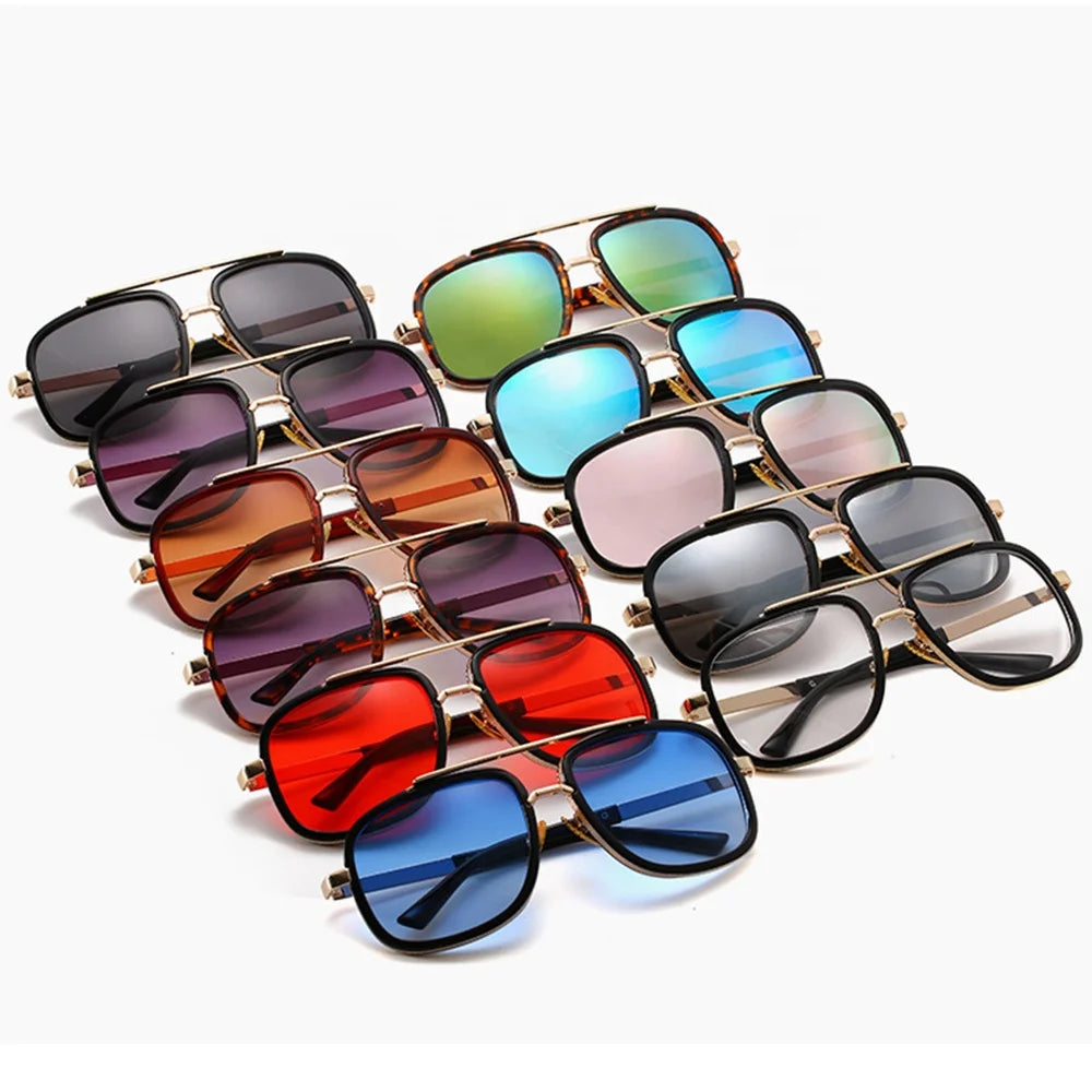 Vintage Square Frame Sunglasses – Stylish Retro Sun Glasses for Women & Men