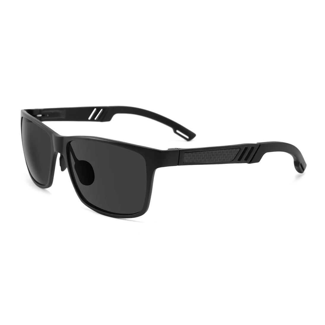 Polarized Black Sunglasses for Men: Classic Rectangle Design - Men's Driving Sun Glasses