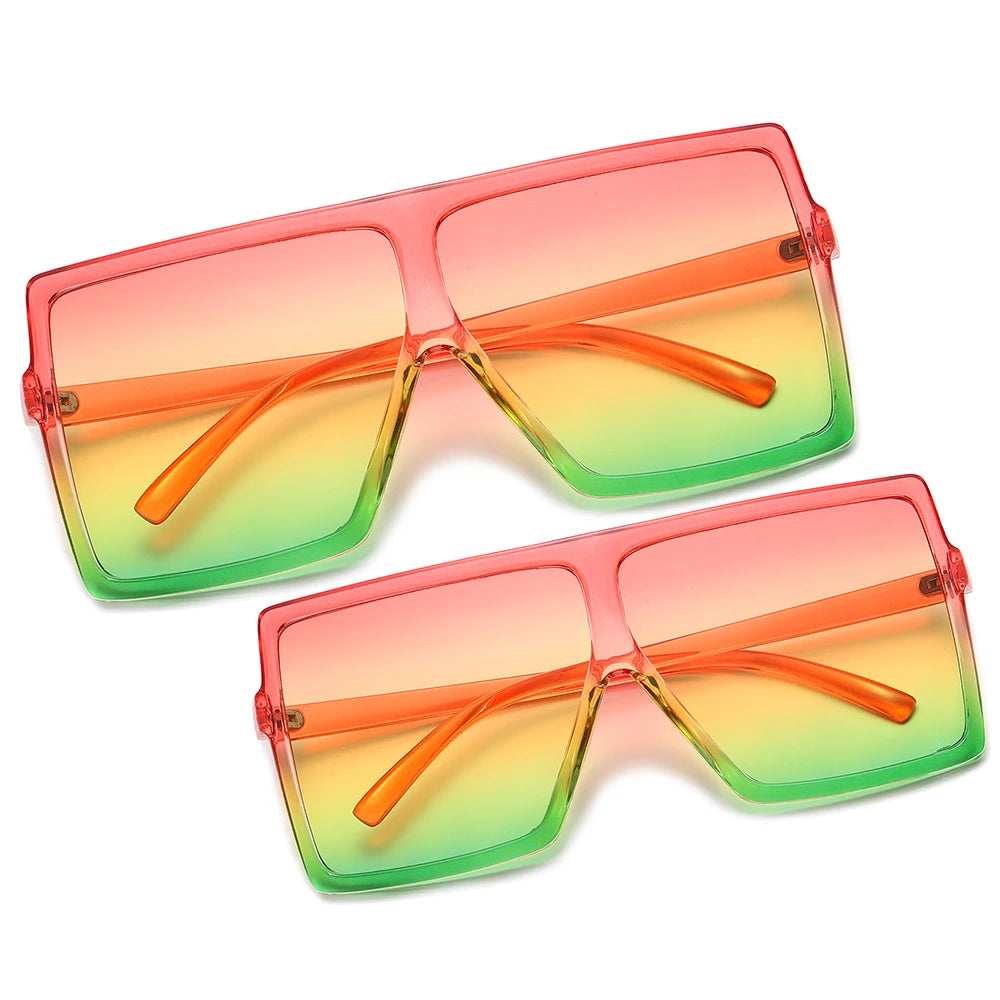 Three Hippos Square Kids Sun Glasses Set: Matching Mother and Daughter Shades