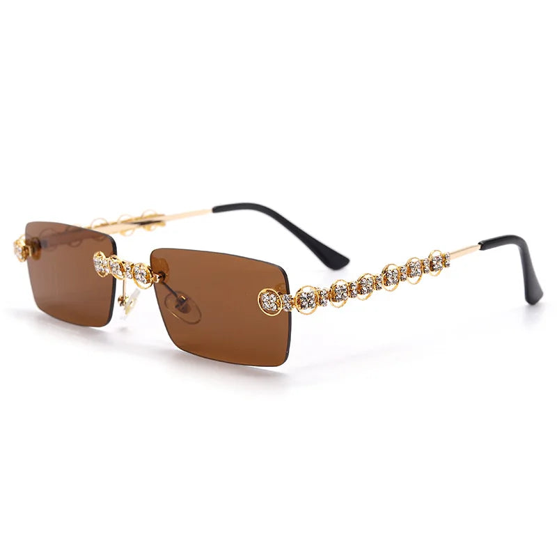 Retro Rhinestone Sunglasses: LBA Shades Luxury Women's Eyewear with UV400 Protection