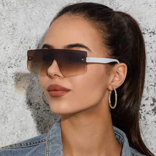 New Rimless Rivet Decoration Sunglasses for Men and Women - Fashion Sun Glasses