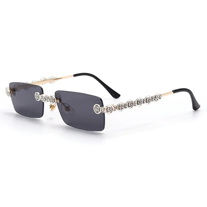 Retro Rhinestone Sunglasses: LBA Shades Luxury Women's Eyewear with UV400 Protection