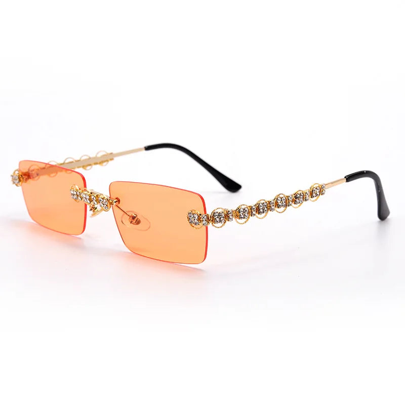 Retro Rhinestone Sunglasses: LBA Shades Luxury Women's Eyewear with UV400 Protection