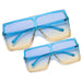 Three Hippos Square Kids Sun Glasses Set: Matching Mother and Daughter Shades