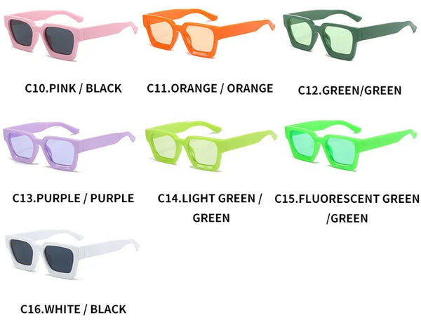 Square Frame Sunglasses: Retro Chic with UV400 Protection for Women and Men