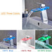 ROVOGO LED Bathroom Faucet Waterfall Brass Basin Faucet Cold Hot Mixer Tap Deck Mounted Sink Mixer Crane