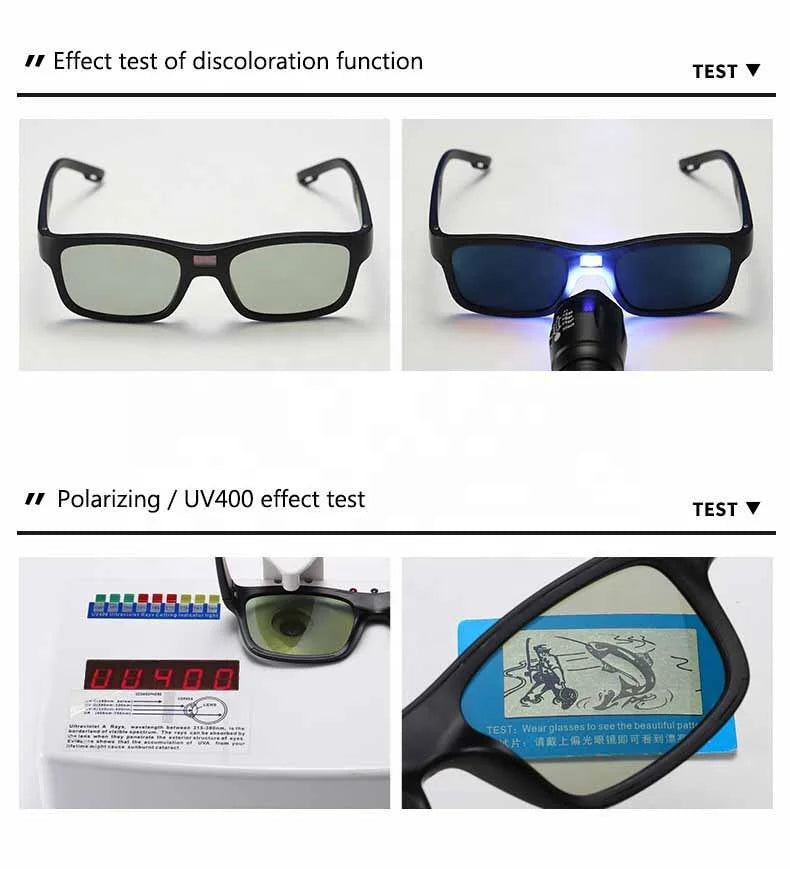 Sunbest A01 Polarized Sunglasses with 0.1 Second Photochromic Technology - Smart Eyewear Innovation