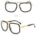 Women's and Men's Sun Glasses with Vintage Square Frames