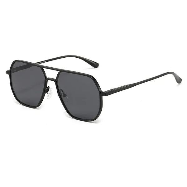 Classic Black Fashion Eyewear for Men - Vintage Unisex Polarized Sunglasses