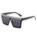 Rhinestone Diamond Sunglasses for Women - Crystal Square Rimless Shades