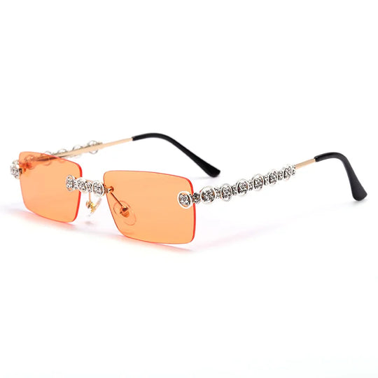 Retro Rhinestone Sunglasses: LBA Shades Luxury Women's Eyewear with UV400 Protection