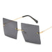 Sun Glasses Oversized Rimless Square Shape Sunglasses for women