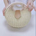 Women's Natural Rattan Handwoven Handbag – Round Shell Boho Beach Bag