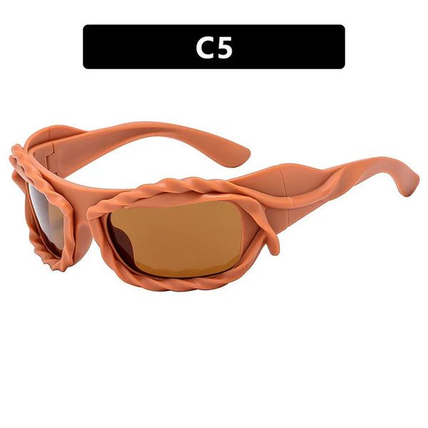 Colorful Rectangular Sunglasses with CE Certification - UV400 Sunglasses with Sporty Appeal