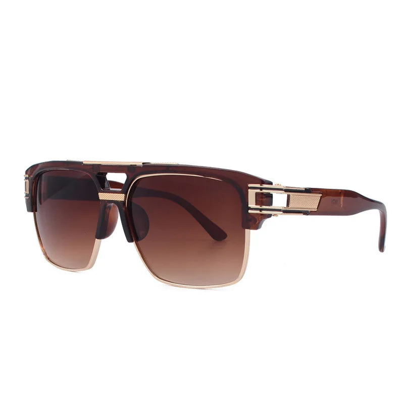 Fashionable Eyewear for Women and Men : Trendy Square Metal Sunglasses