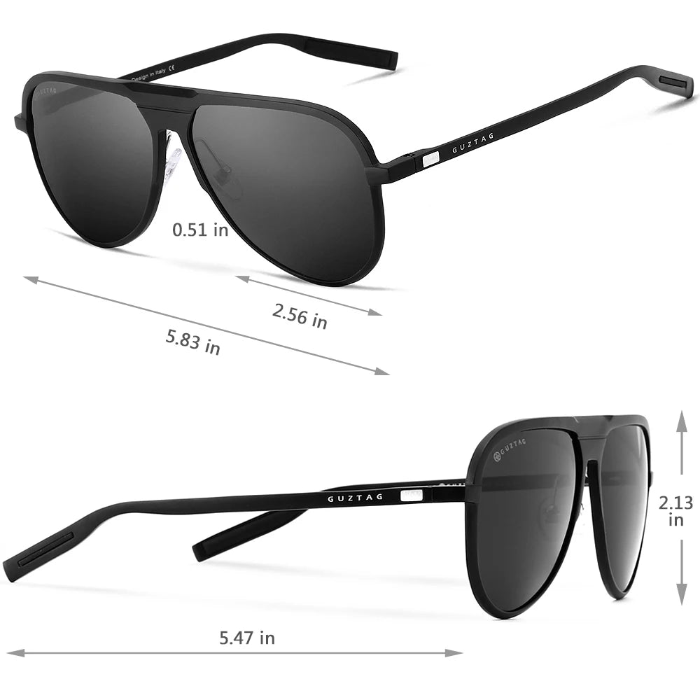 Polarized Sunglasses for Men: Classic Driving Sun Glasses with Brand Design