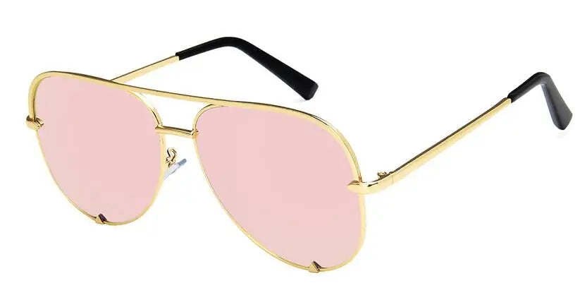 Fashion Gold Metal Unisex Shades Sunglasses for Men and Women - High Quality Luxury Brand UV400