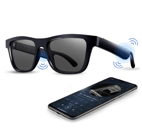 Bone Conduction Earphone Sunglasses with Wireless BT Technology