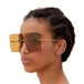 Sun Glasses Oversized Rimless Square Shape Sunglasses for women