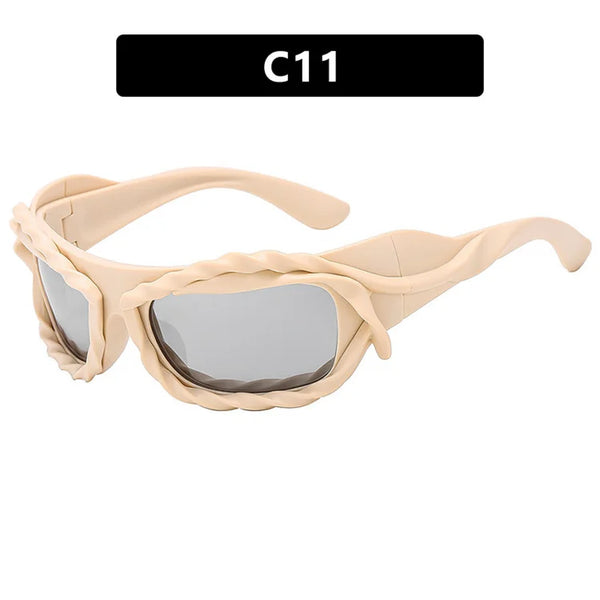 Colorful Rectangular Sunglasses with CE Certification - UV400 Sunglasses with Sporty Appeal