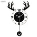 Stylish Nordic Deer Head Wall Clock – Modern Home Decoration