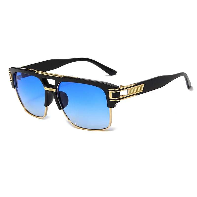 Fashionable Eyewear for Women and Men : Trendy Square Metal Sunglasses