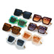 Square Glasses Chain Leg Sunglasses: Trendy Oversized Eyewear for Fashionable Women