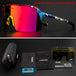 Men Bike Bicycle Cycling Glasses: Custom UV400 Polarized Sunglasses Kapvoe MTB