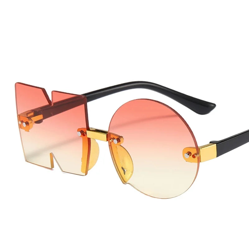Children's Mirror Cut Edge Sunglasses - Decorative Sunglasses with Trendy Gradient Ocean Design