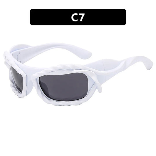 Colorful Rectangular Sunglasses with CE Certification - UV400 Sunglasses with Sporty Appeal