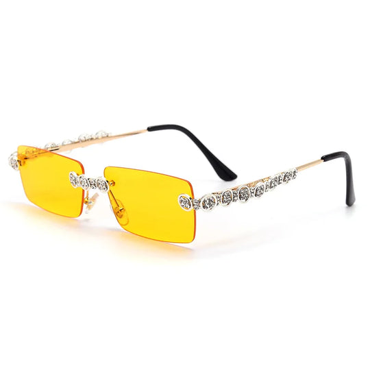 Retro Rhinestone Sunglasses: LBA Shades Luxury Women's Eyewear with UV400 Protection