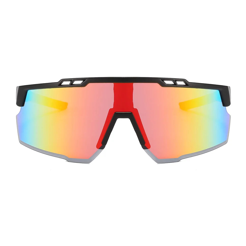 Flat Top Sports Outdoor Cycling Shield Goggle Mirror Sunglasses for Men