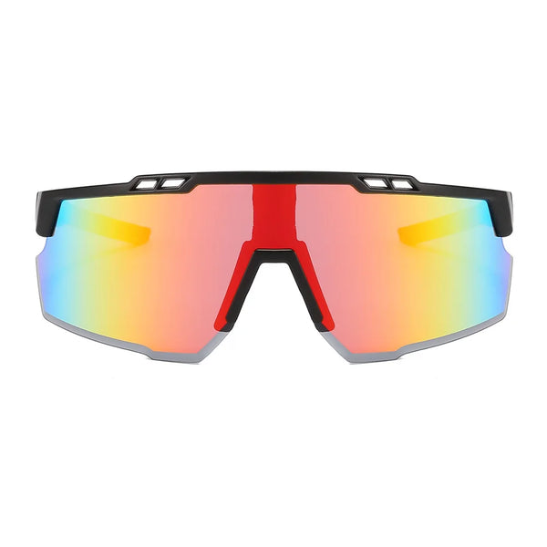 Flat Top Sports Outdoor Cycling Shield Goggle Mirror Sunglasses for Men