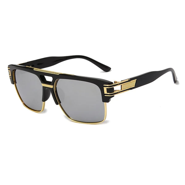 Fashionable Eyewear for Women and Men : Trendy Square Metal Sunglasses