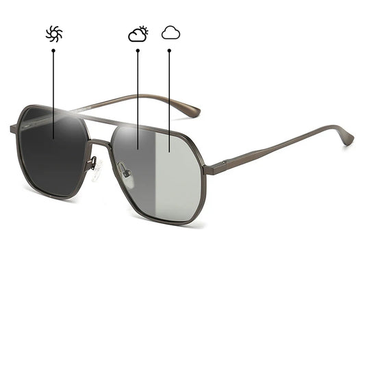 Classic Black Fashion Eyewear for Men - Vintage Unisex Polarized Sunglasses