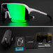 Men Bike Bicycle Cycling Glasses: Custom UV400 Polarized Sunglasses Kapvoe MTB