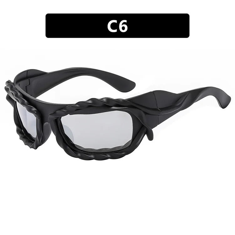 Colorful Rectangular Sunglasses with CE Certification - UV400 Sunglasses with Sporty Appeal