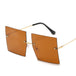 Sun Glasses Oversized Rimless Square Shape Sunglasses for women