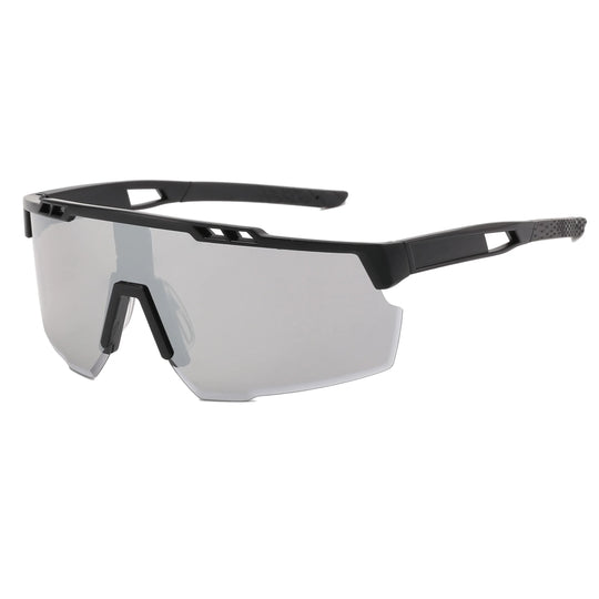 Flat Top Sports Outdoor Cycling Shield Goggle Mirror Sunglasses for Men