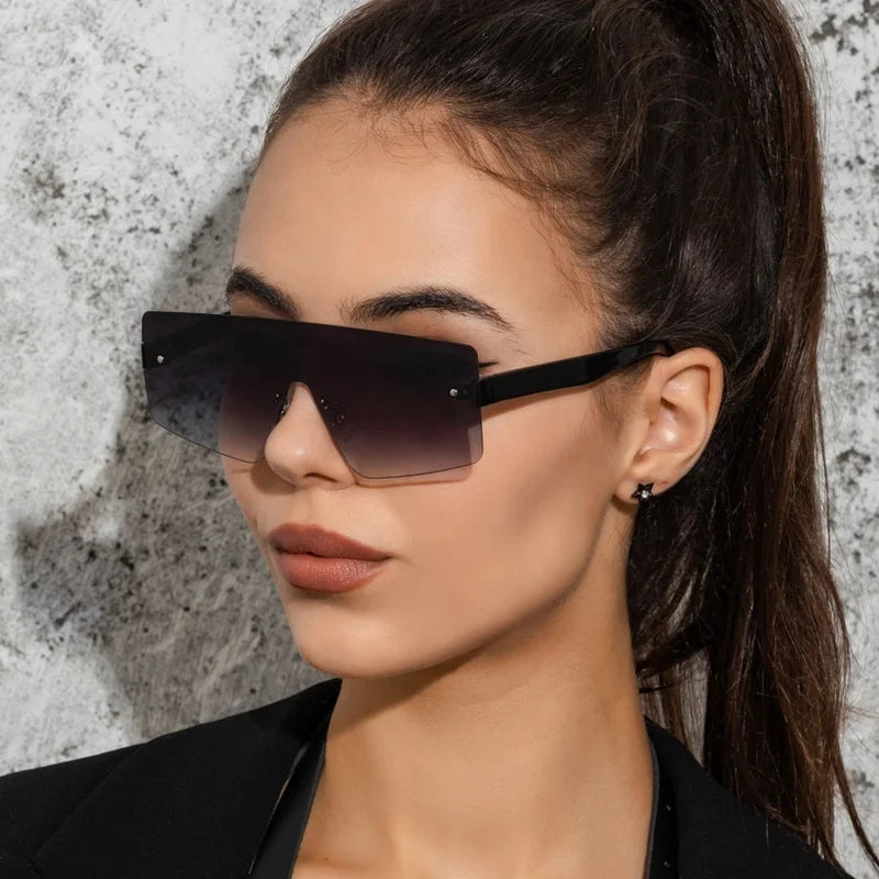 New Rimless Rivet Decoration Sunglasses for Men and Women - Fashion Sun Glasses