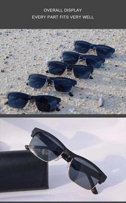 Bluetooth Music Smart Sunglasses: Wireless Audio Eyewear with UV400 Polarized Lens