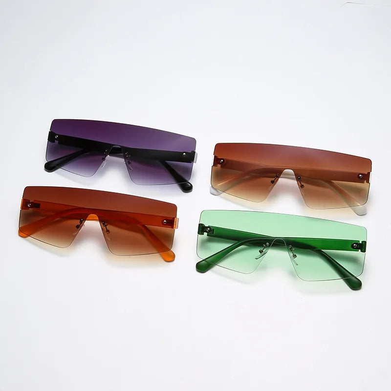 New Rimless Rivet Decoration Sunglasses for Men and Women - Fashion Sun Glasses