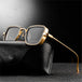 Retro Steampunk Sunglasses for Men and Women - Vintage Square Metal Shades