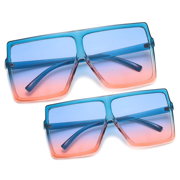 Three Hippos Square Kids Sun Glasses Set: Matching Mother and Daughter Shades