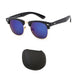 Polarized Black Mirror Blu Ray Shades - Portable Folding Fashion Sunglasses for Women and Men